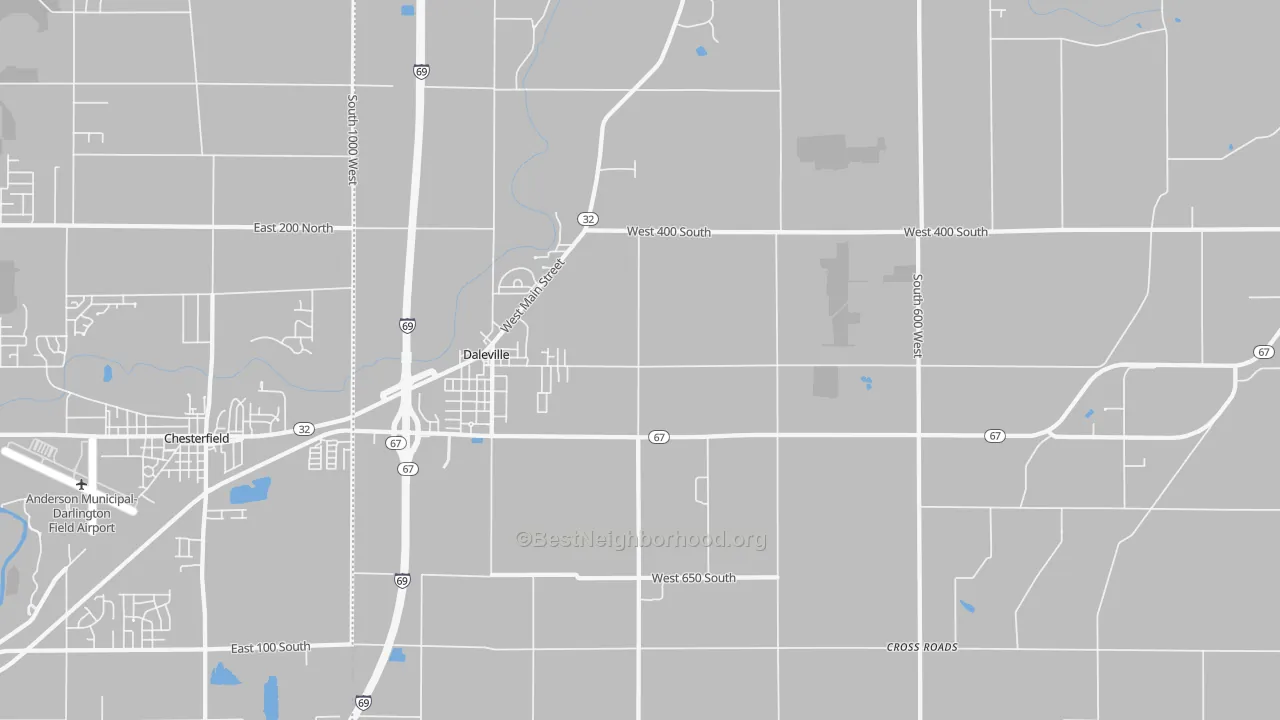 Transit Grade map of Daleville, IN