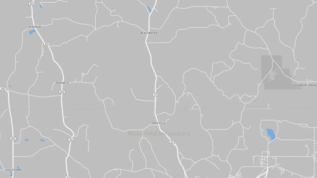 Transit Grade map of Daleville, MS