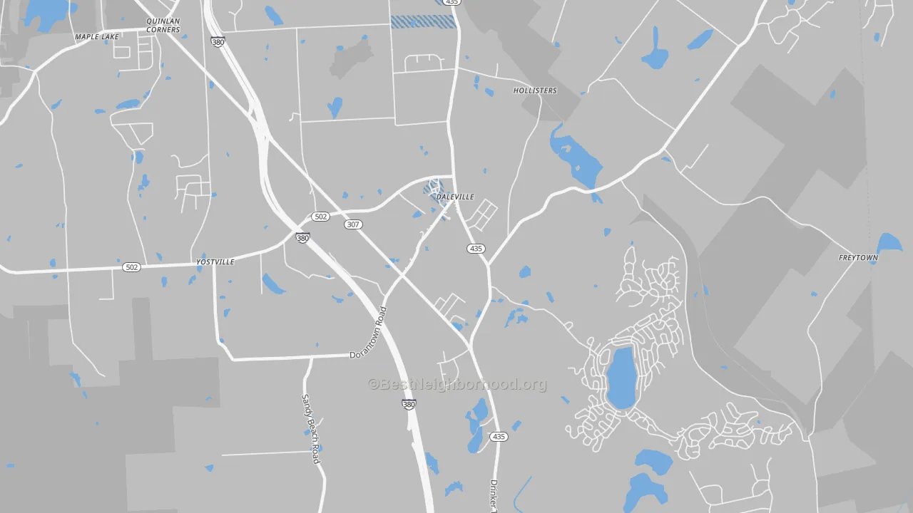 Transit Grade map of Daleville, PA