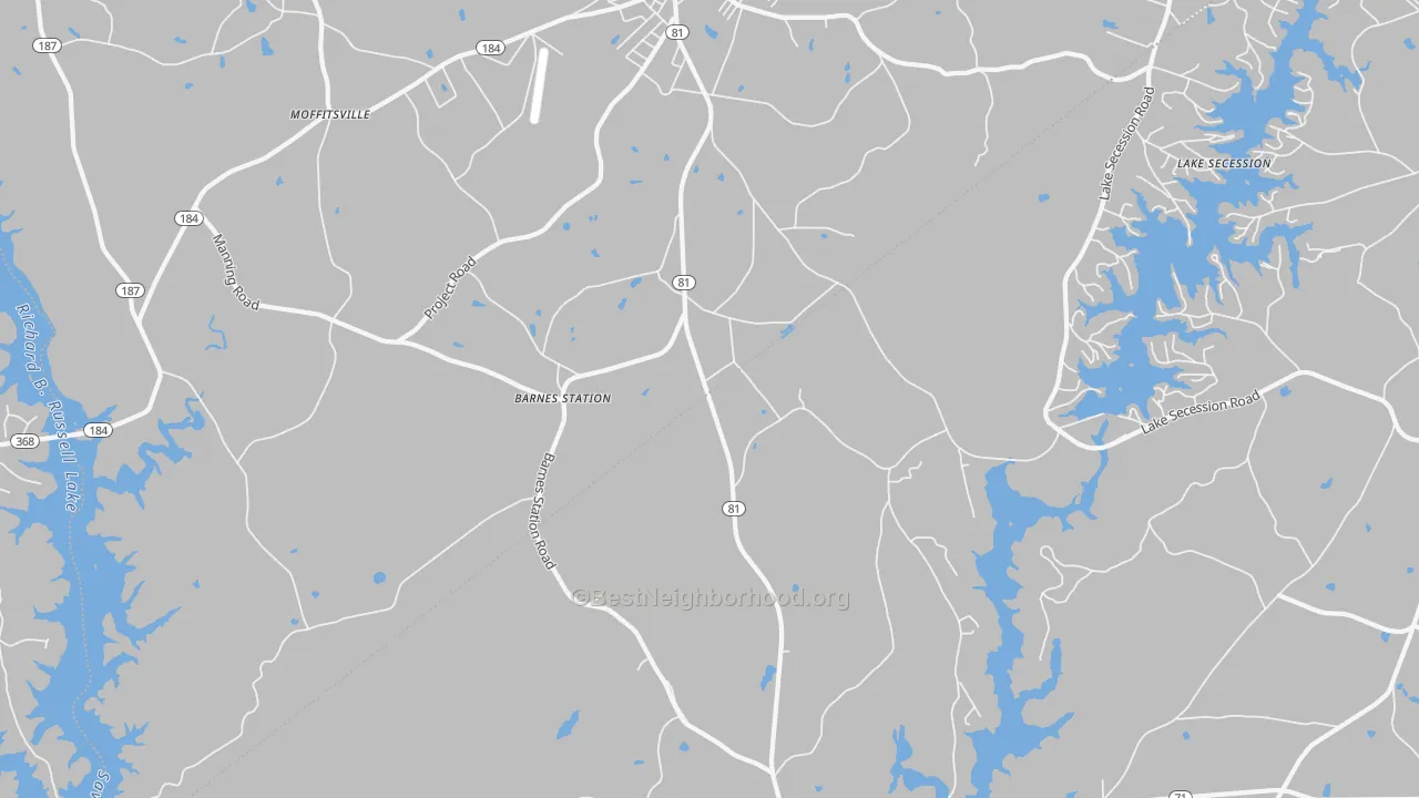 Transit Grade map of Dalewood, SC