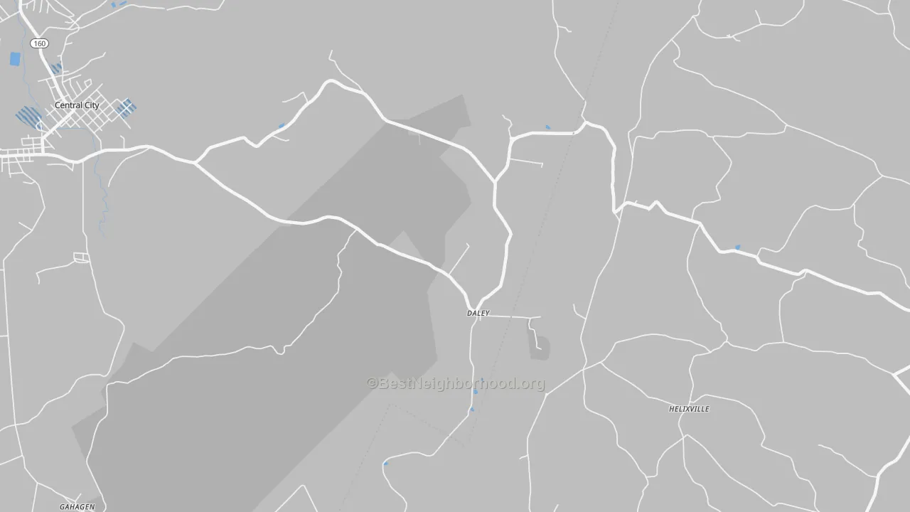 Transit Grade map of Daley, PA
