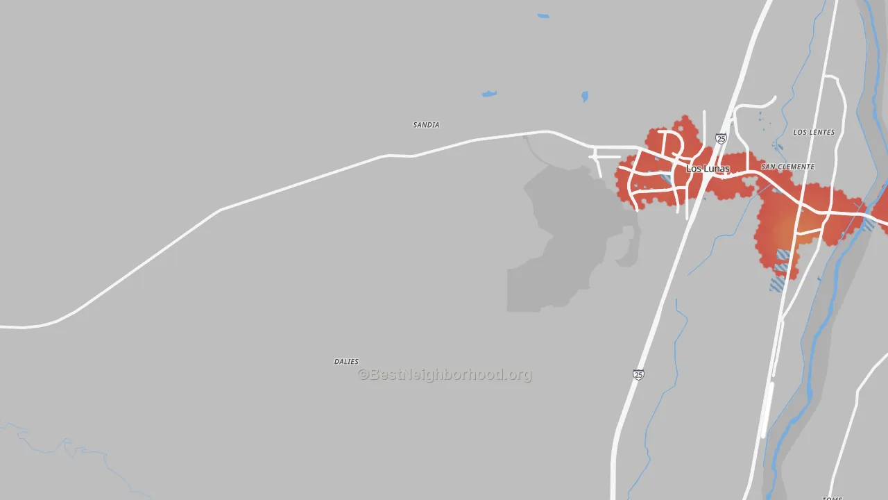 Transit Grade map of Dalies, NM