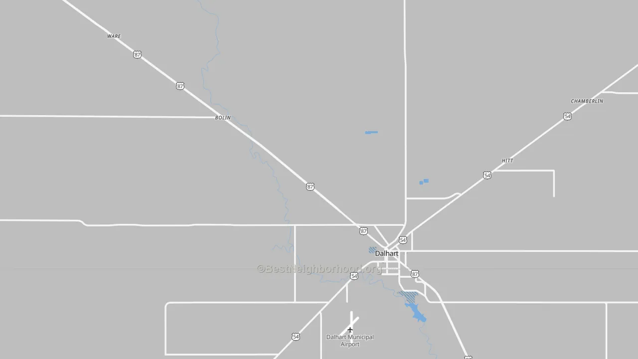 Transit Grade map of Dallam County, TX