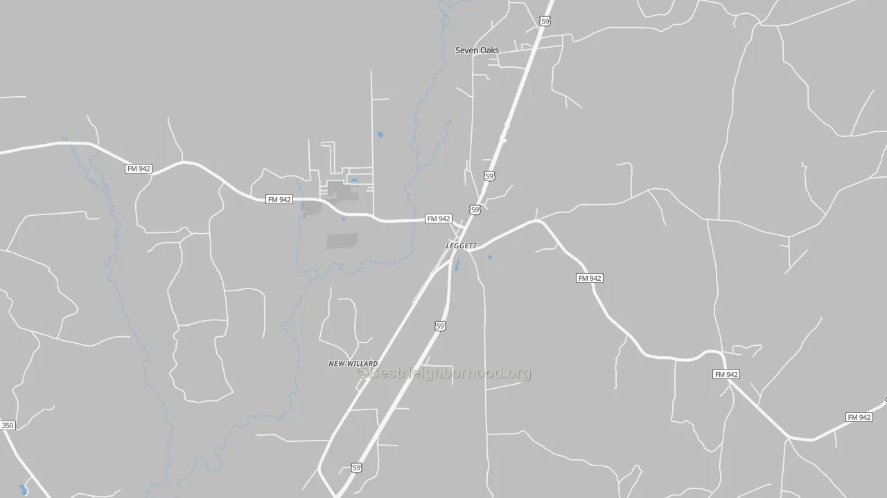 Transit Grade map of Dallardsville, TX