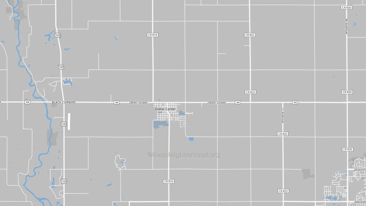 Transit Grade map of Dallas Center, IA
