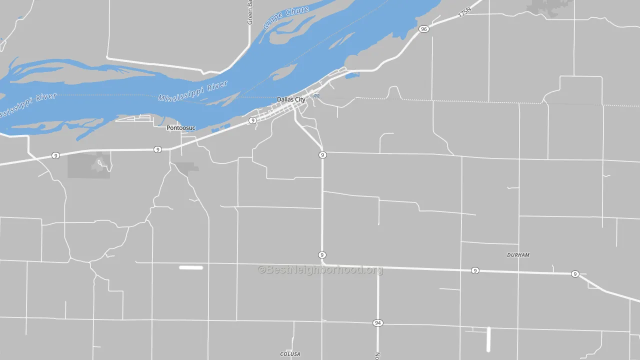 Transit Grade map of Dallas City, IL