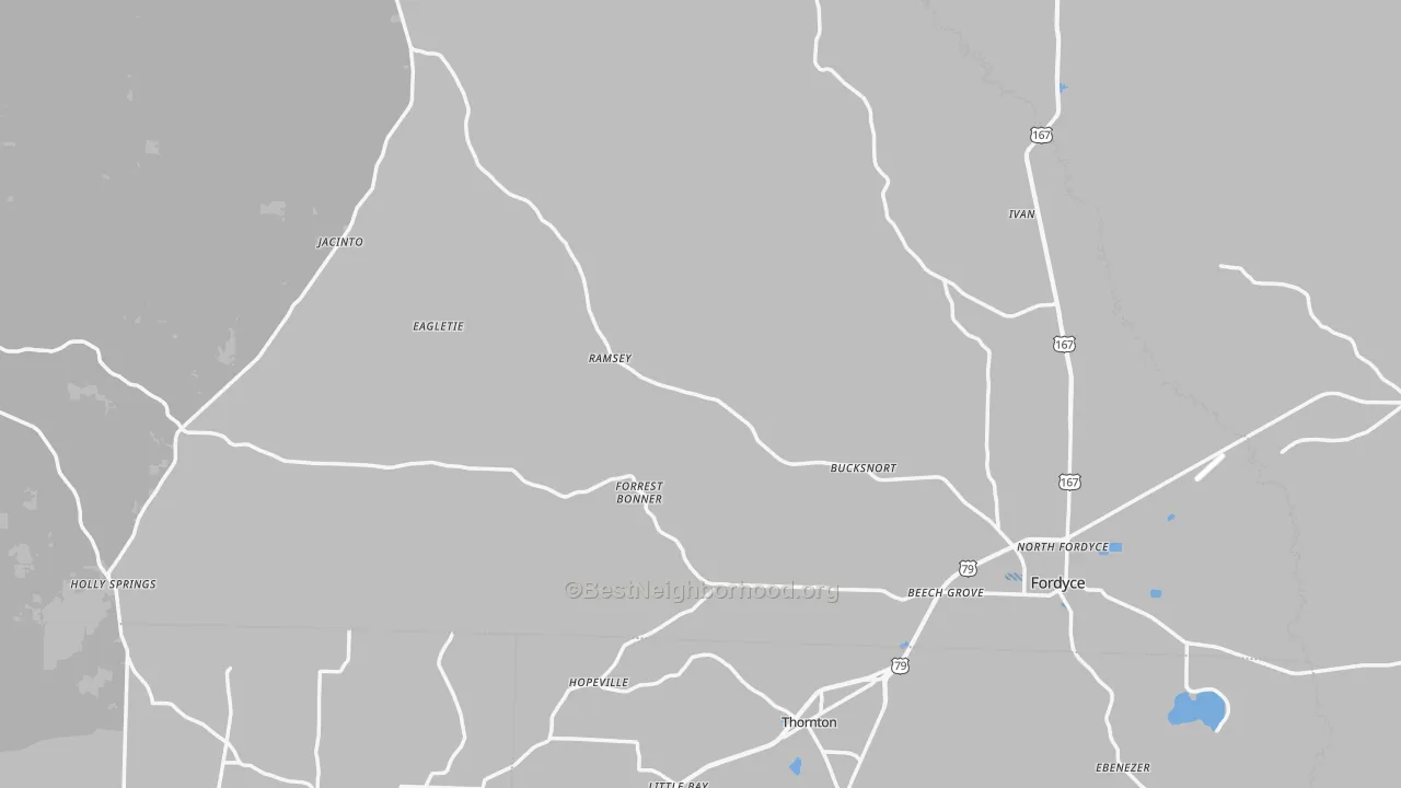 Transit Grade map of Dallas County, AR