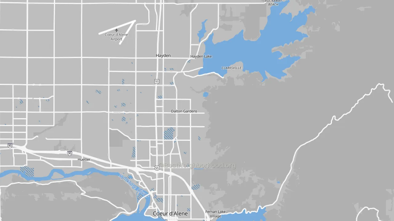 Transit Grade map of Dalton Gardens, ID