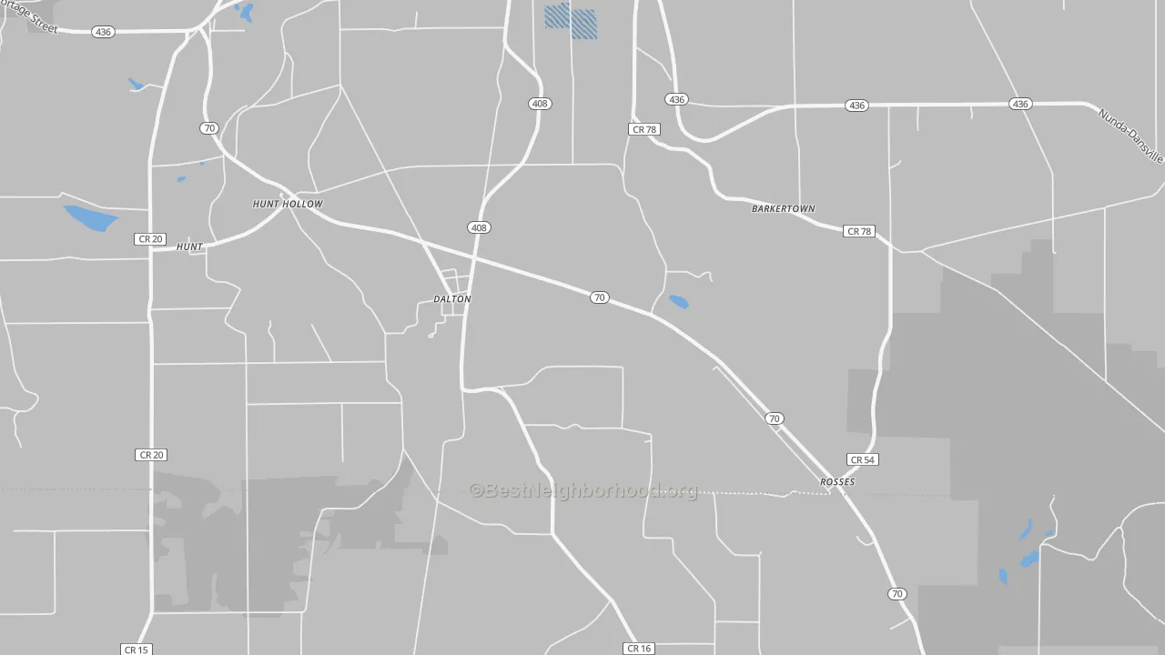 Transit Grade map of Dalton, NY