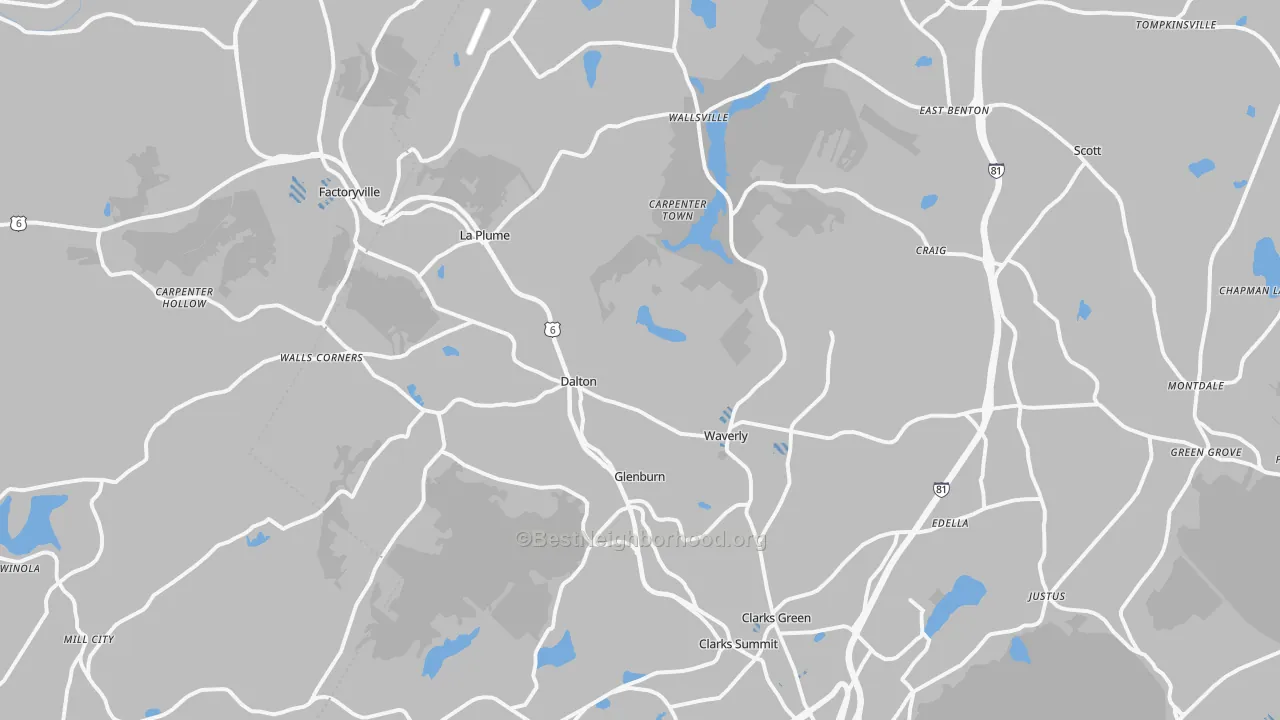 Transit Grade map of Dalton, PA