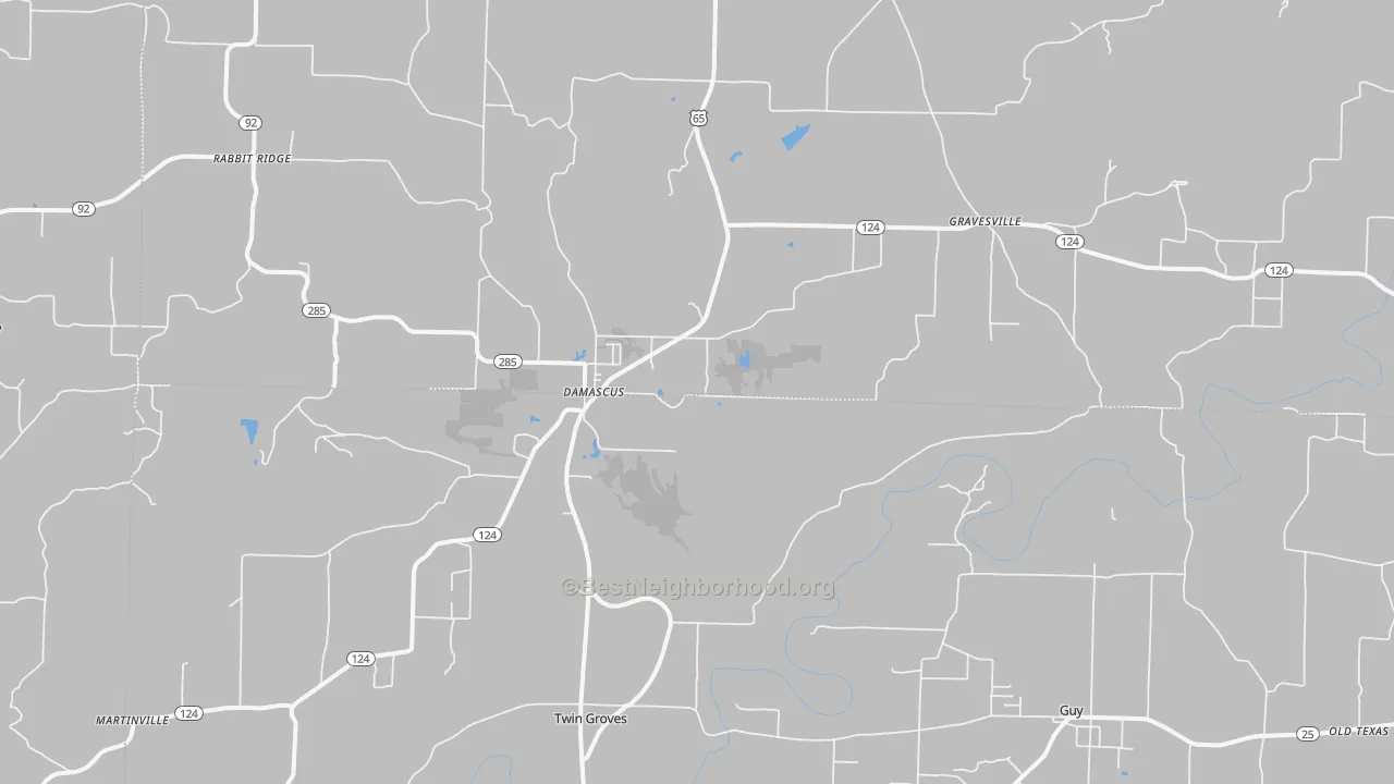 Transit Grade map of Damascus, AR