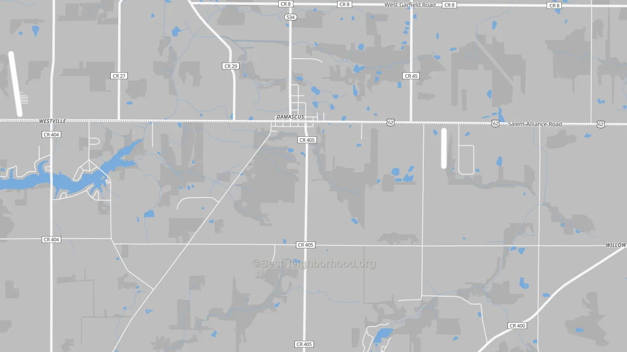 Transit Grade map of Damascus, OH