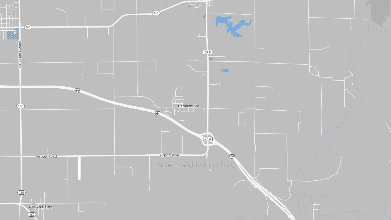 Transit Grade map of Damiansville, IL