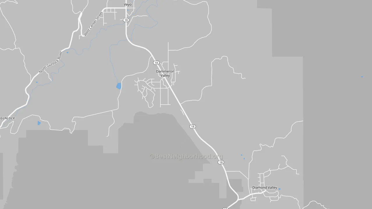 Transit Grade map of Dammeron Valley, UT