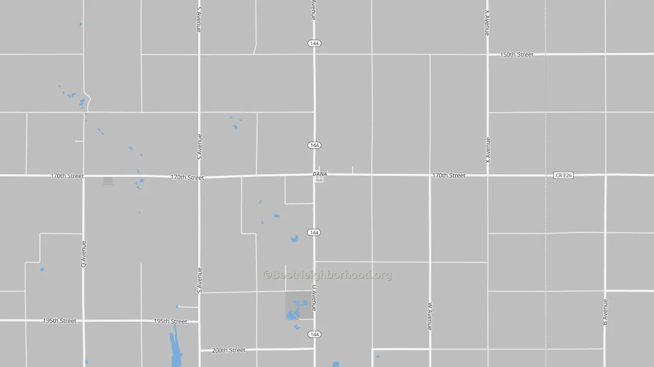 Transit Grade map of Dana, IA