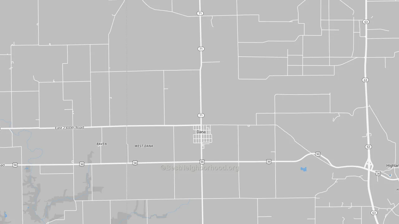 Transit Grade map of Dana, IN