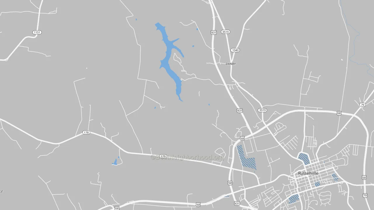Transit Grade map of Danby, KY