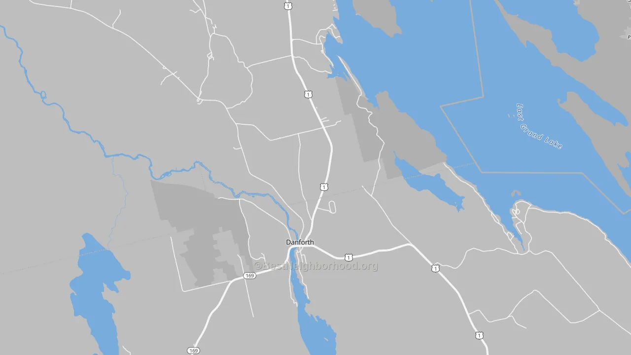 Transit Grade map of Danforth, ME