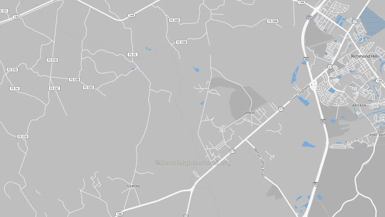 Transit Grade map of Daniel, GA