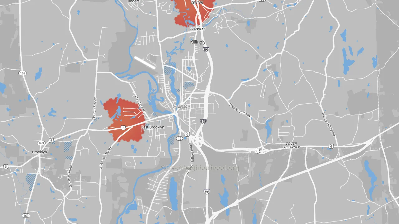 Transit Grade map of Danielson, CT
