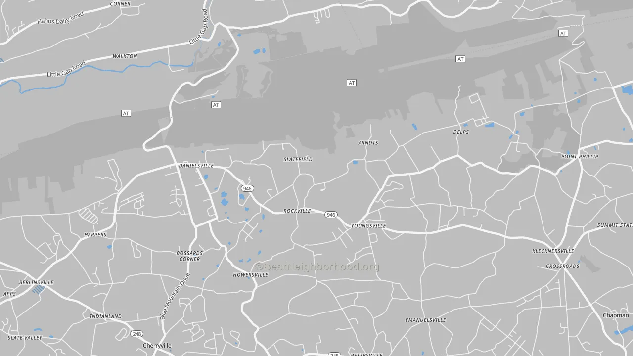 Transit Grade map of Danielsville, PA