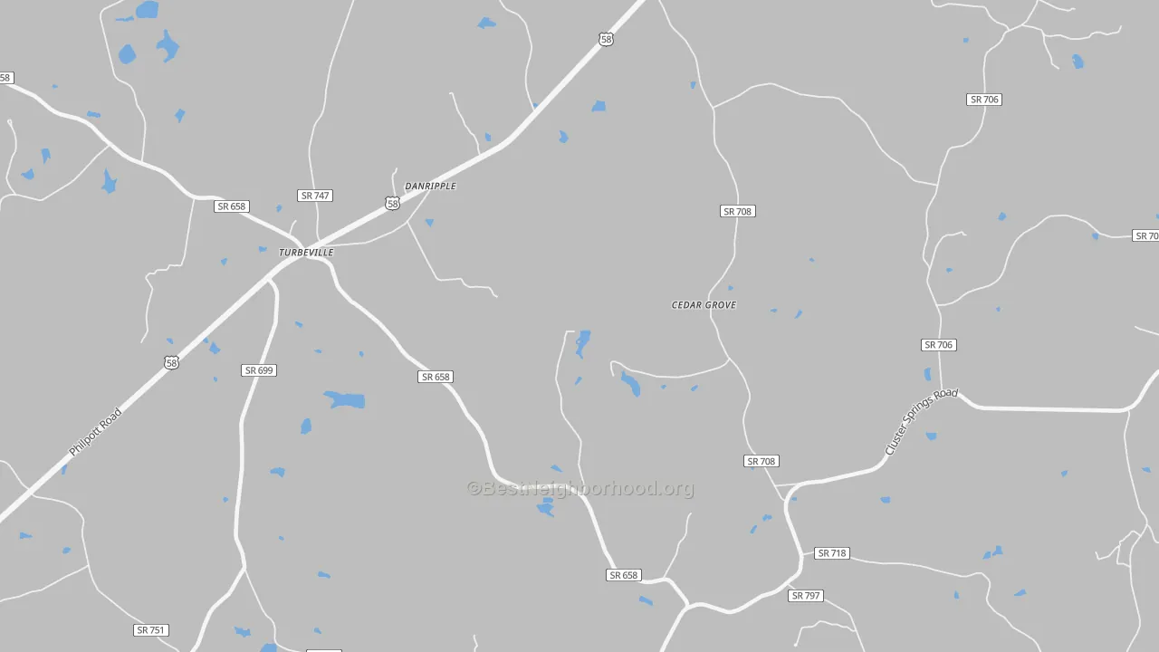 Transit Grade map of Danripple, VA