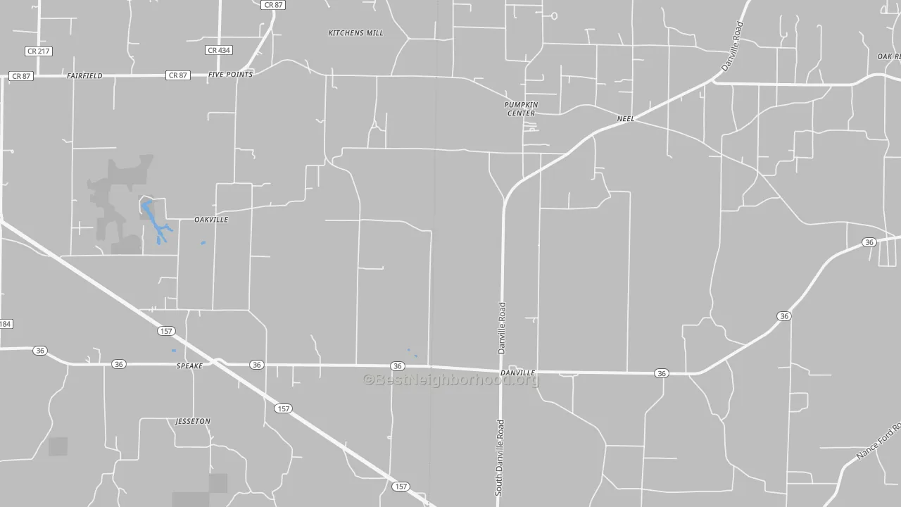 Transit Grade map of Danville, AL
