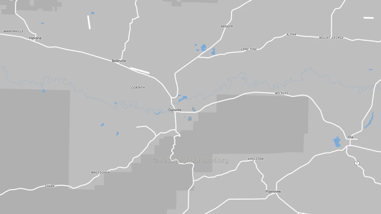 Transit Grade map of Danville, AR