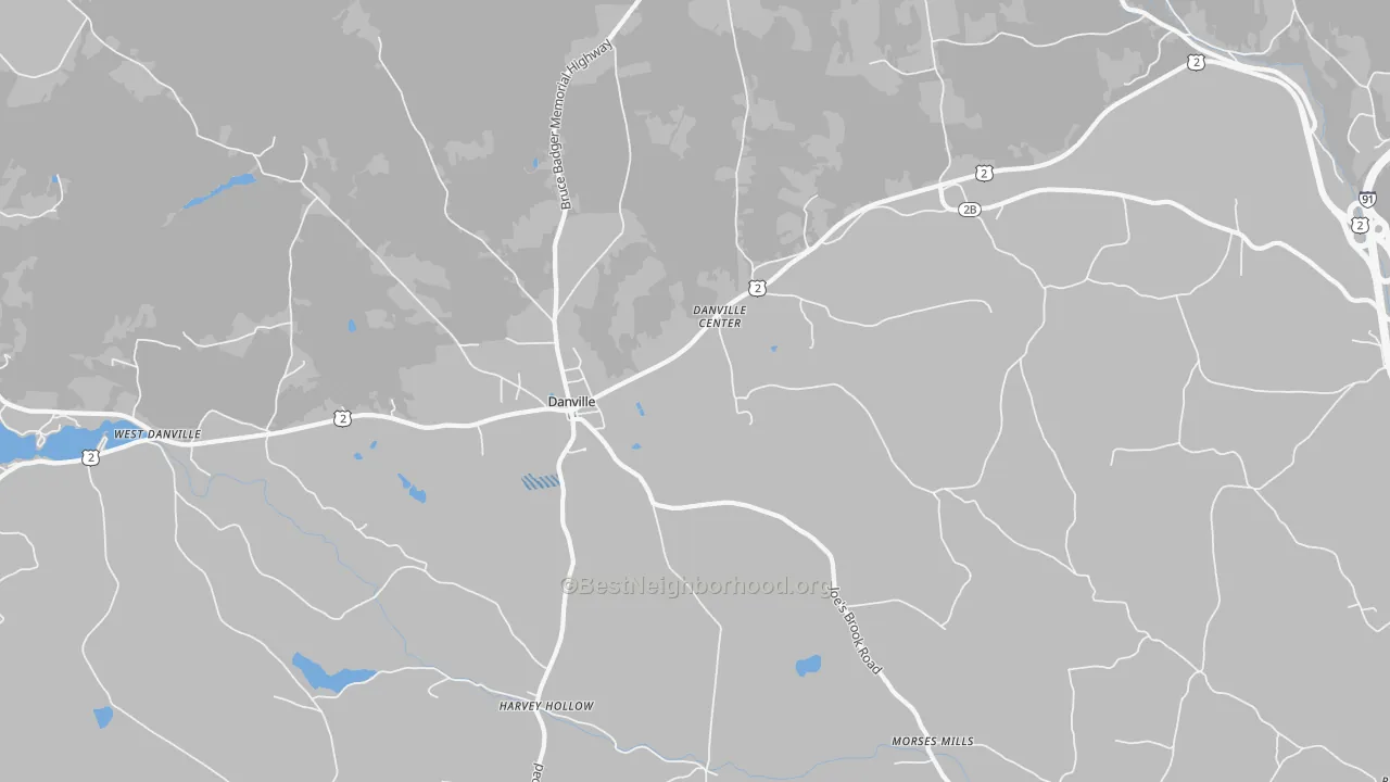 Transit Grade map of Danville Center, VT