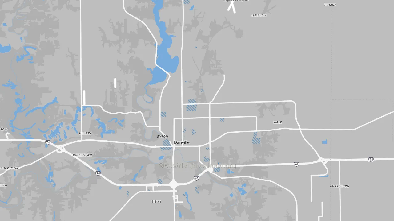 Transit Grade map of Danville, IL
