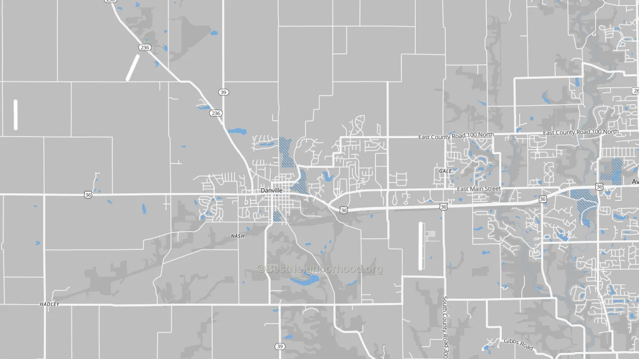 Transit Grade map of Danville, IN