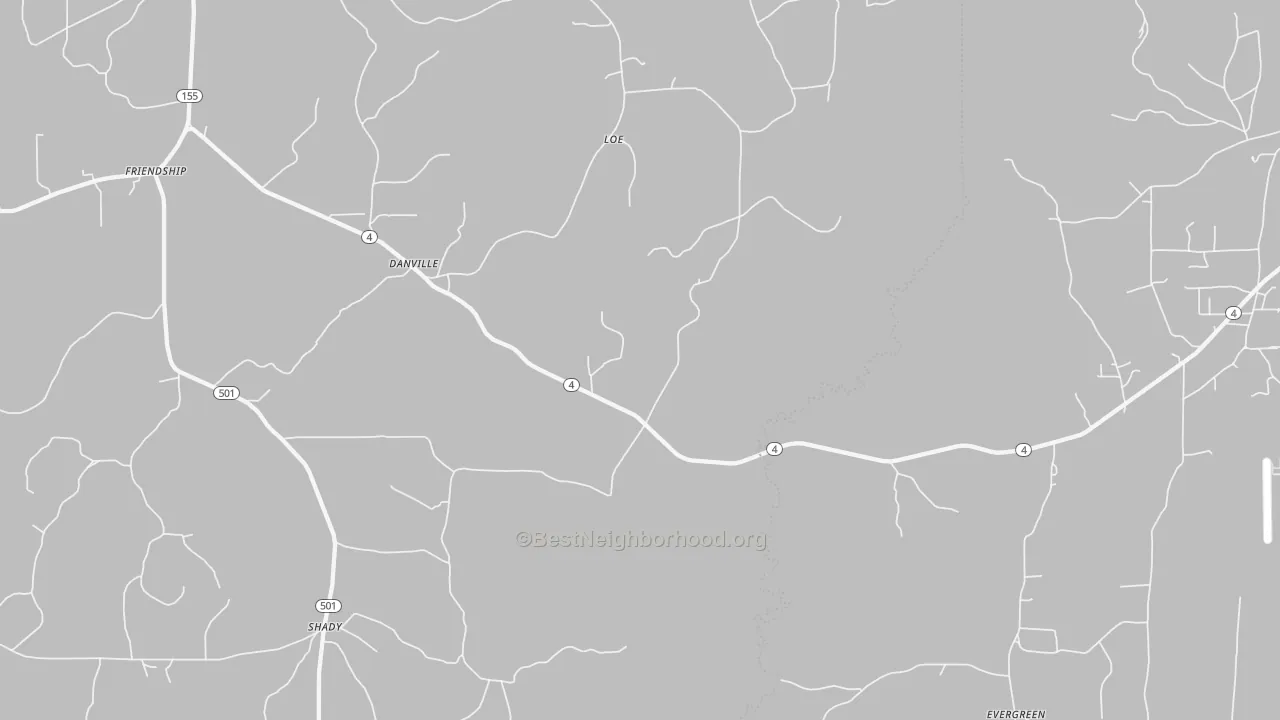 Transit Grade map of Danville, LA