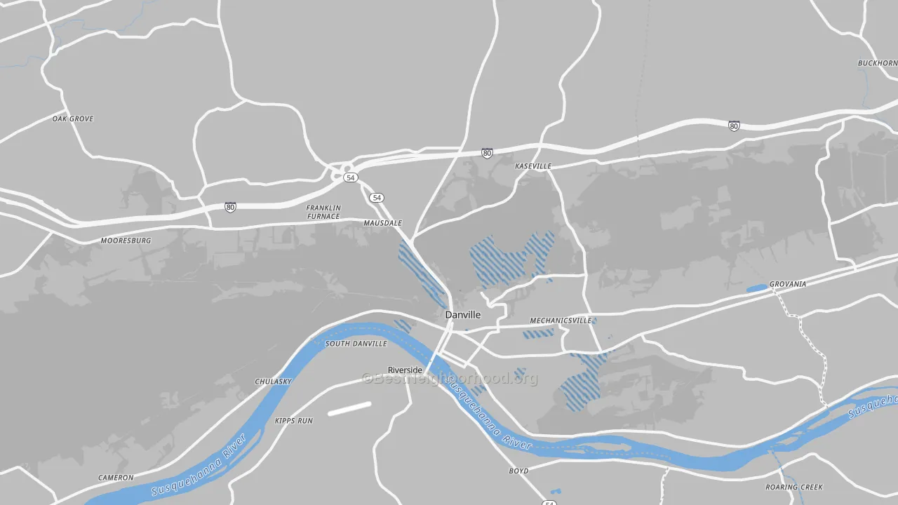 Transit Grade map of Danville, PA