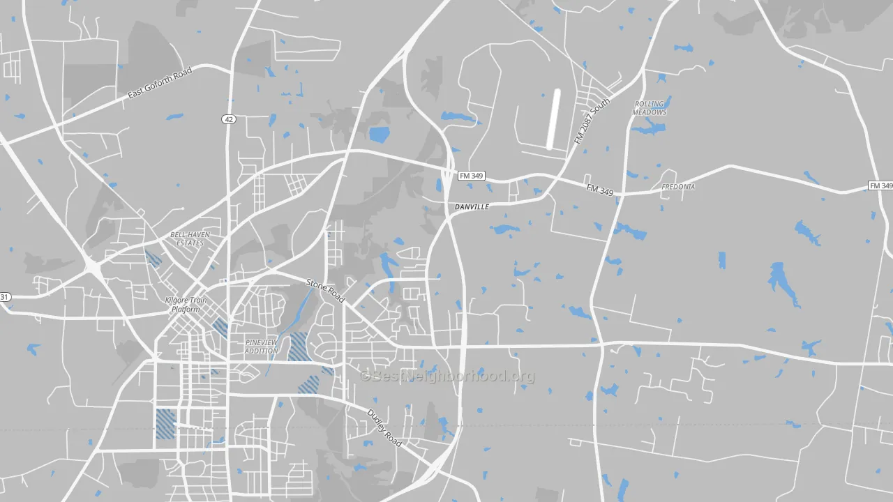 Transit Grade map of Danville, TX