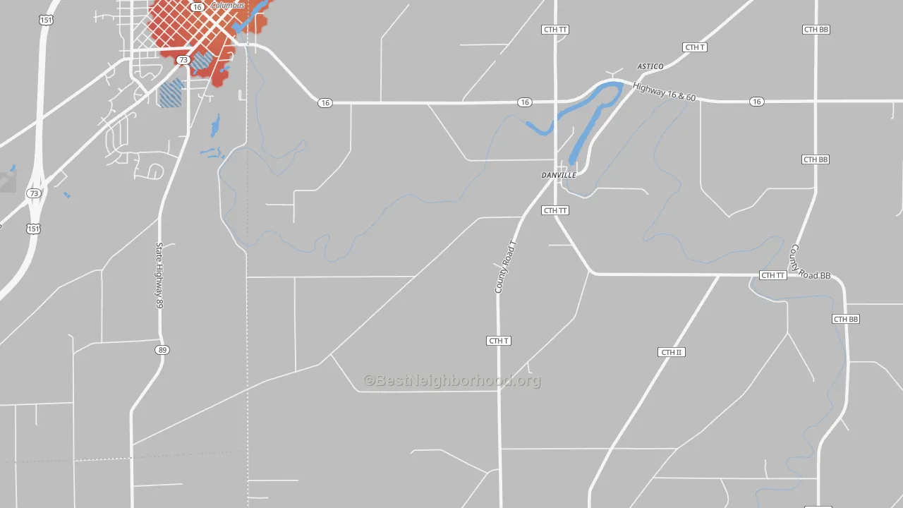 Transit Grade map of Danville, WI