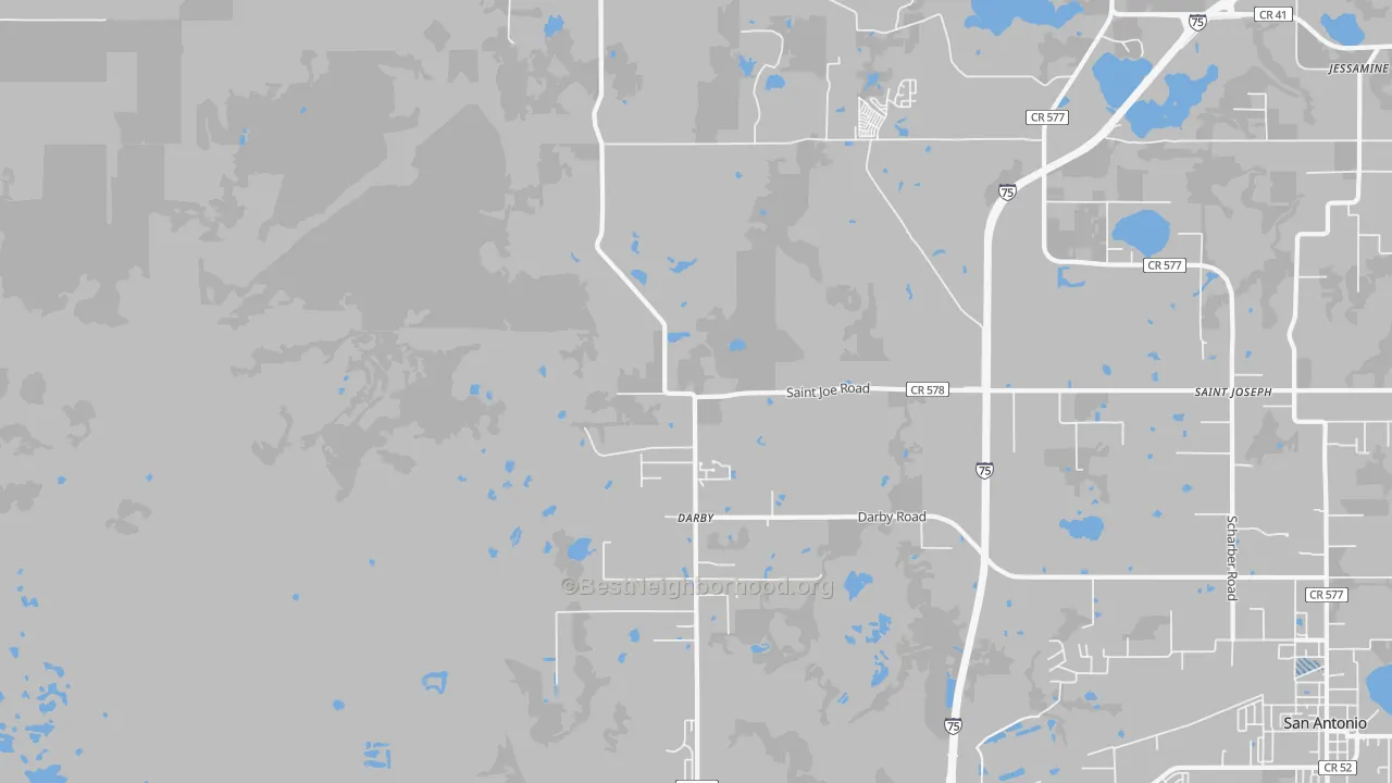 Transit Grade map of Darby, FL