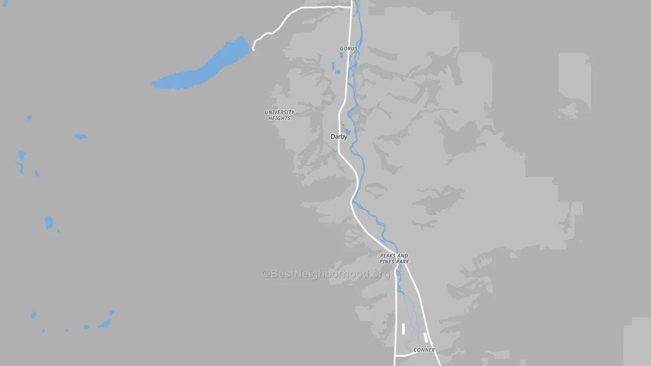 Transit Grade map of Darby, MT