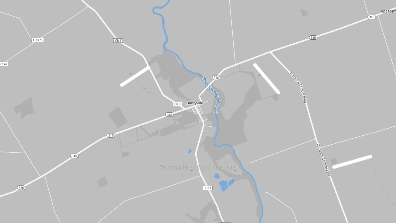 Transit Grade map of Darbyville, OH