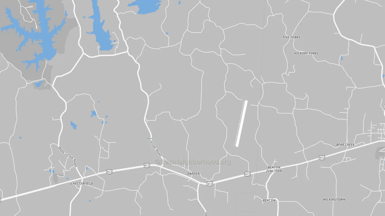Transit Grade map of Darden, TN
