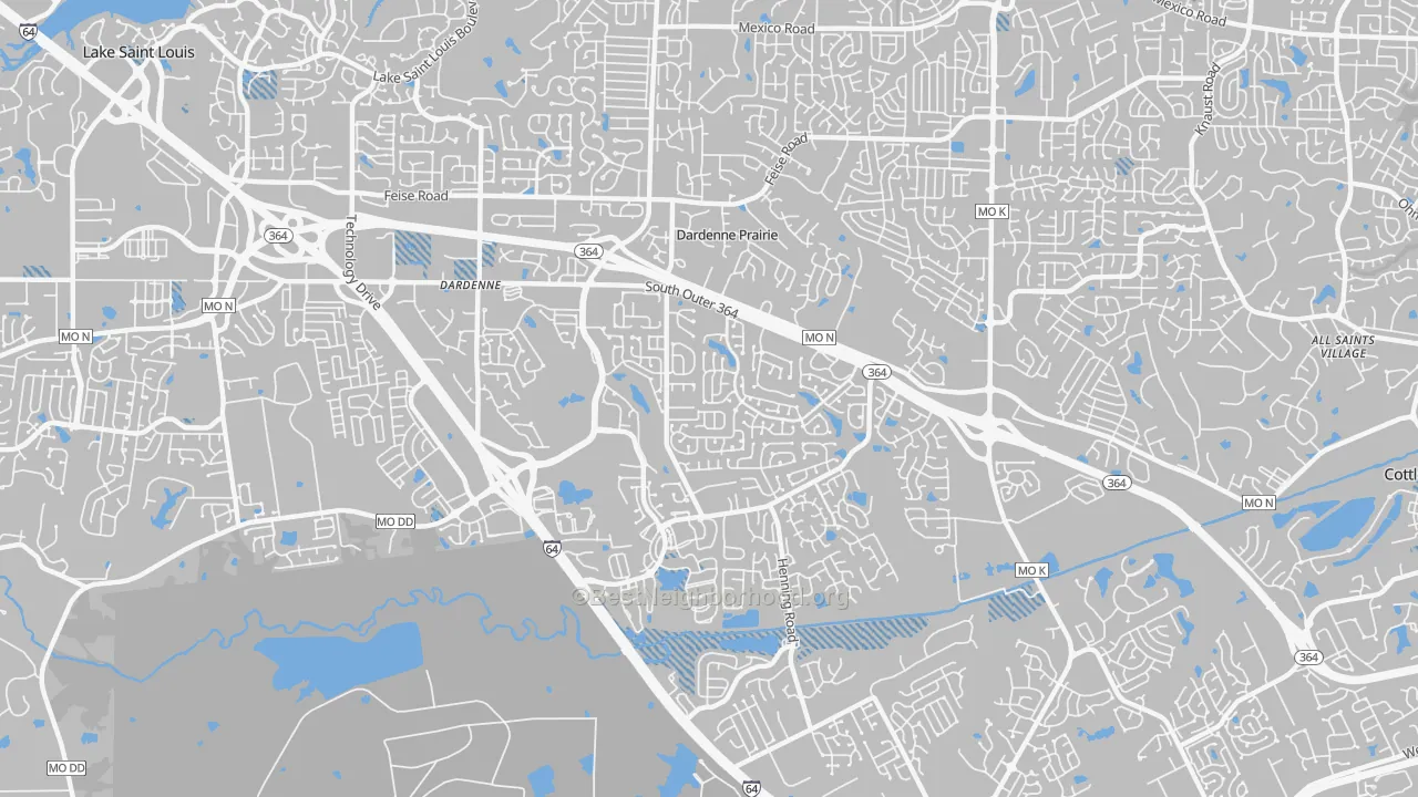 Transit Grade map of Dardenne Prairie, MO