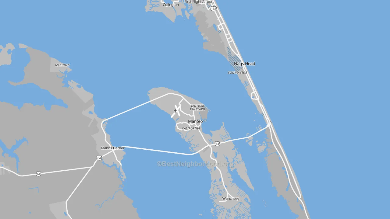 Transit Grade map of Dare County, NC