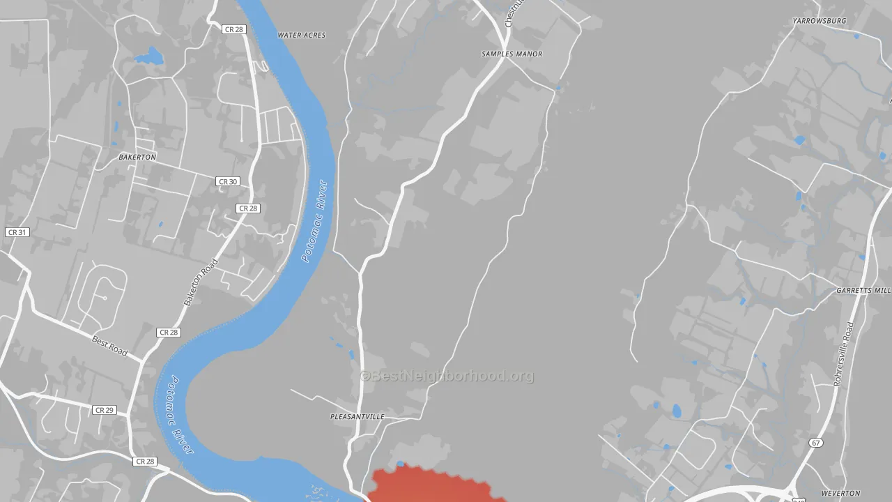 Transit Grade map of Dargan, MD