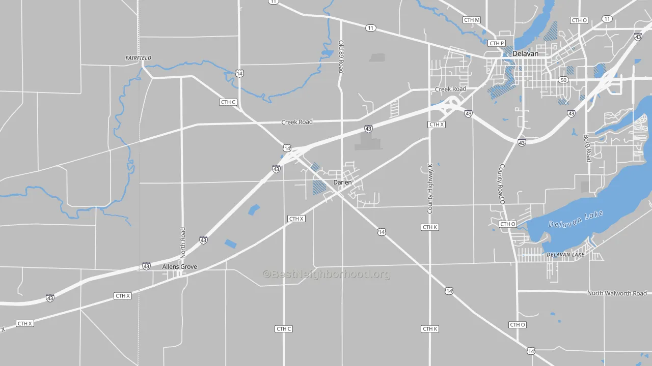 Transit Grade map of Darien, WI