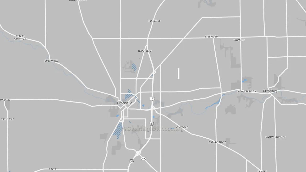 Transit Grade map of Darke County, OH