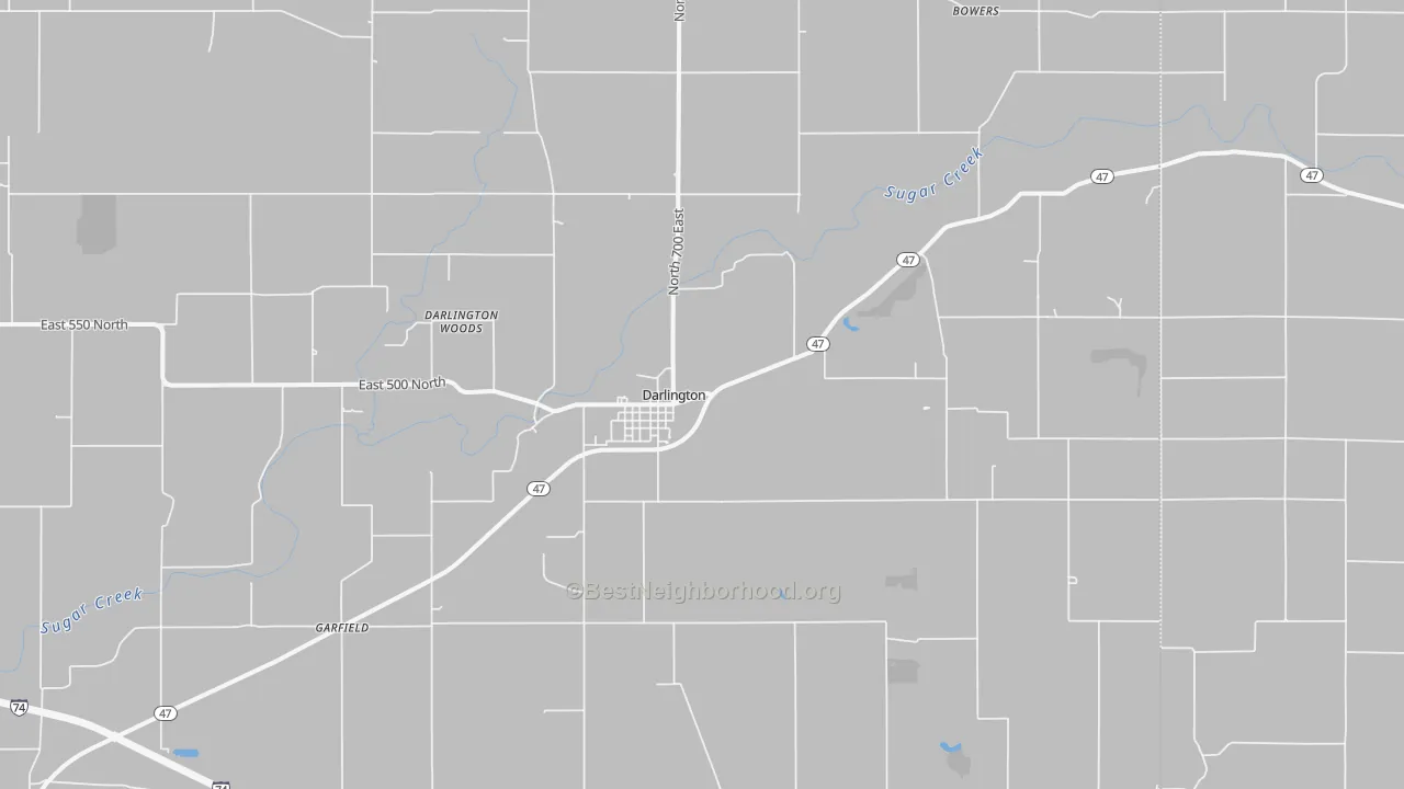 Transit Grade map of Darlington, IN