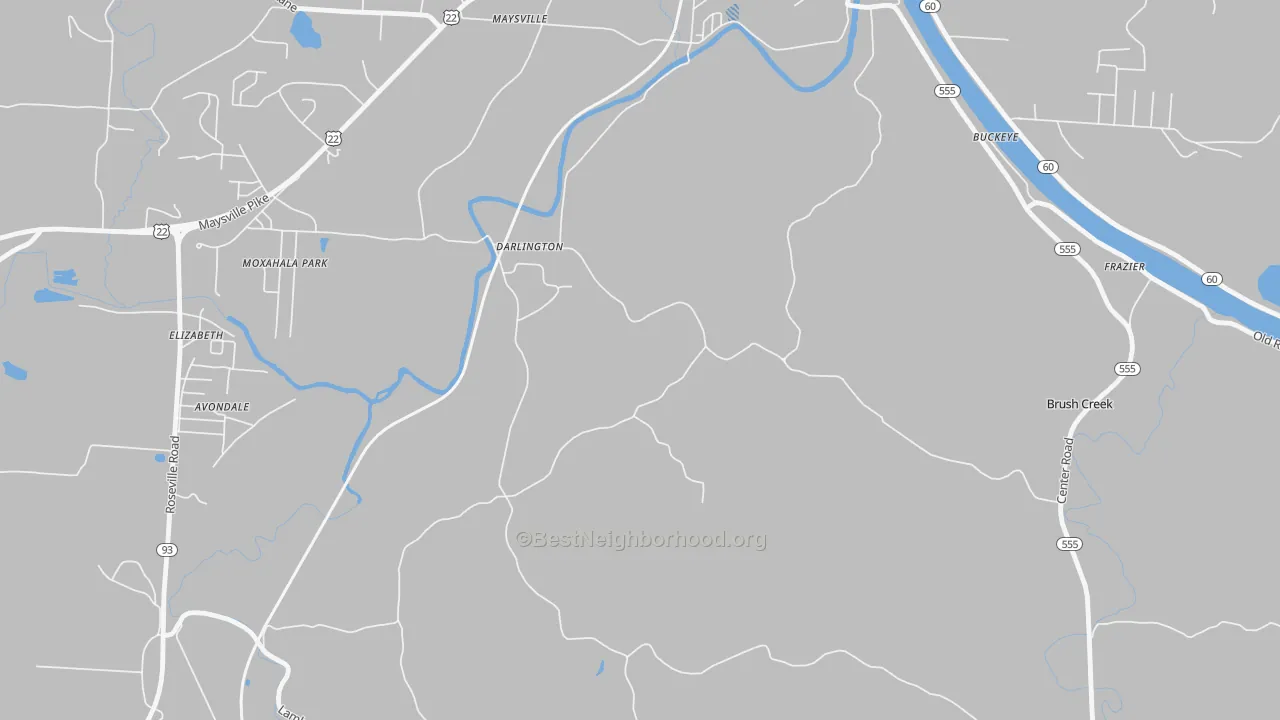 Transit Grade map of Darlington, OH