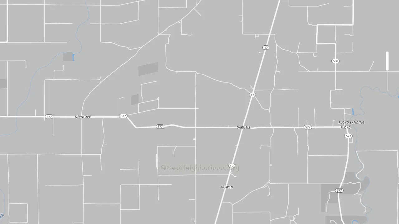 Transit Grade map of Darnell, LA