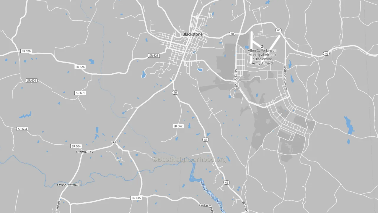 Transit Grade map of Darvills, VA