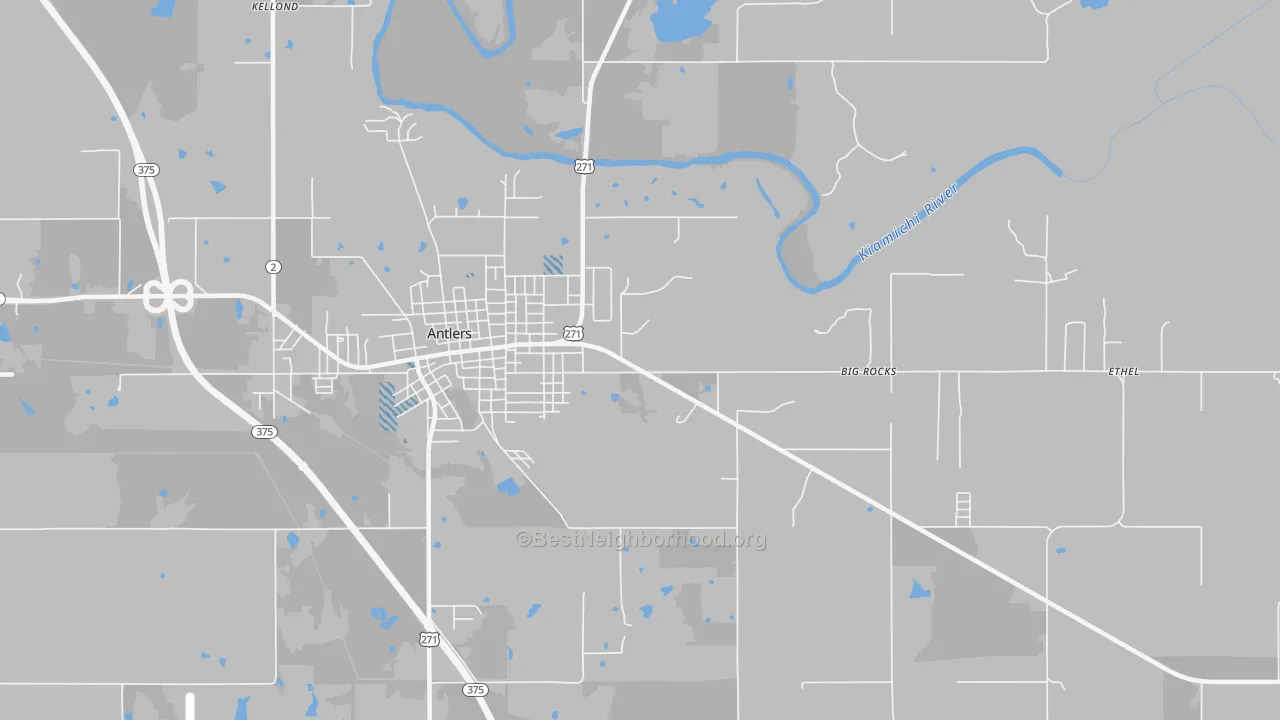 Transit Grade map of Darwin, OK
