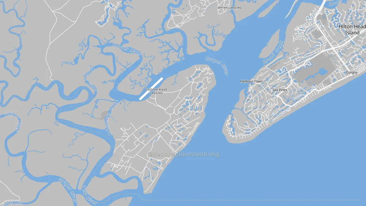 Transit Grade map of Daufuskie Island, SC